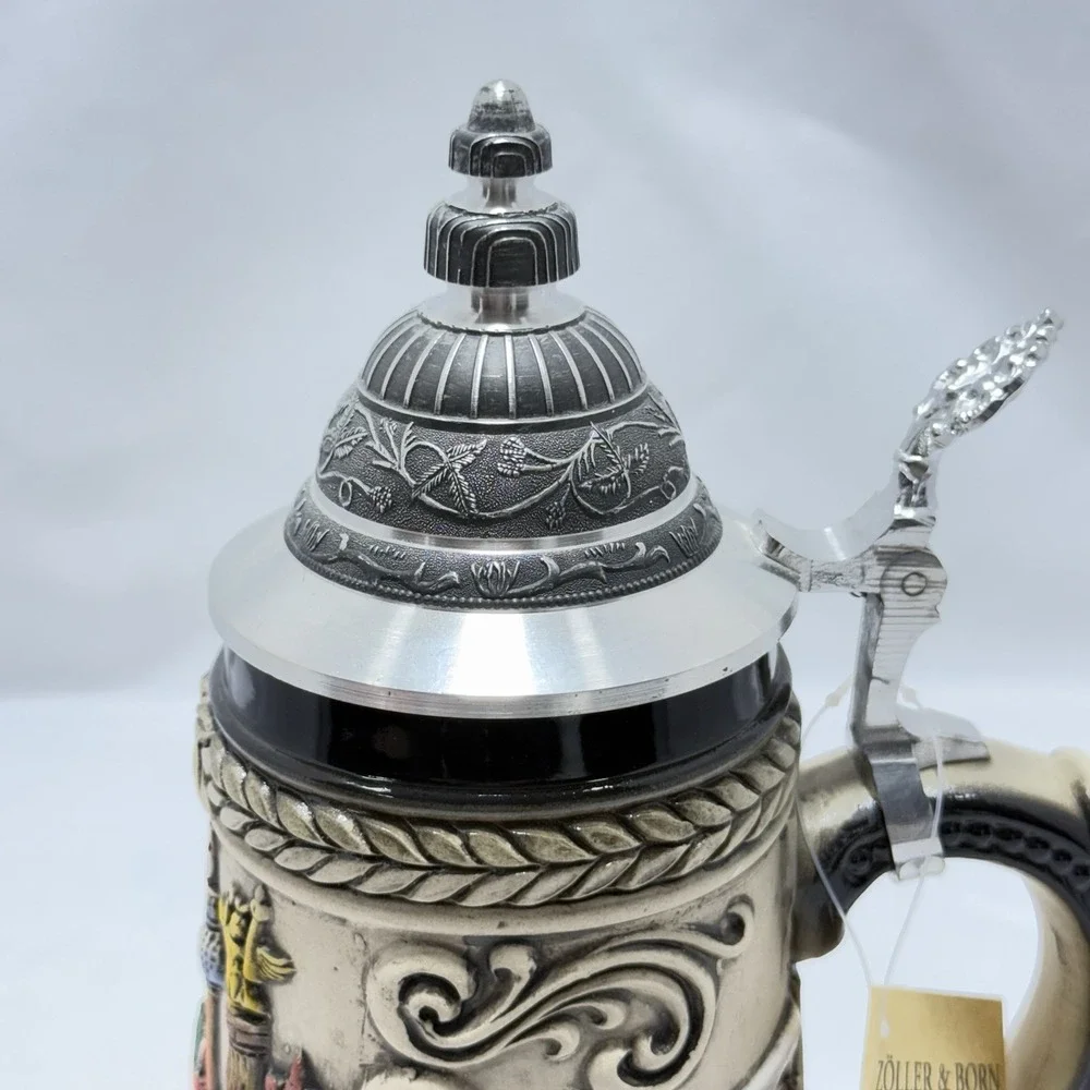 Zoller Born Beer Stein 30 Year Fall Of Berlin Wall #207/5000 Pewter Lid Mint COA